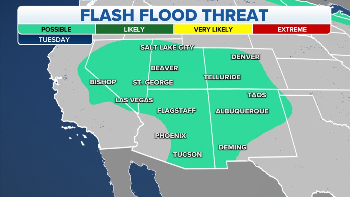 Flash flood threats in the Southwest