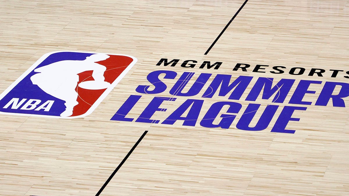 Summer League Logo on the court