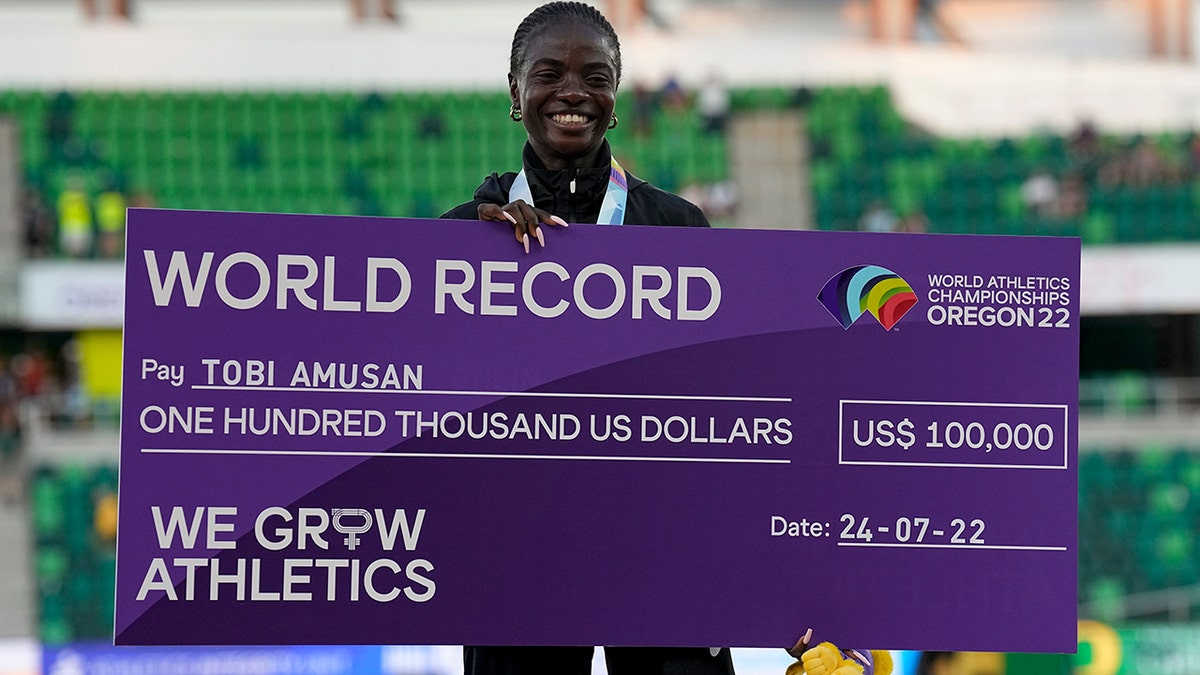 Tobi Amusan sets a world record