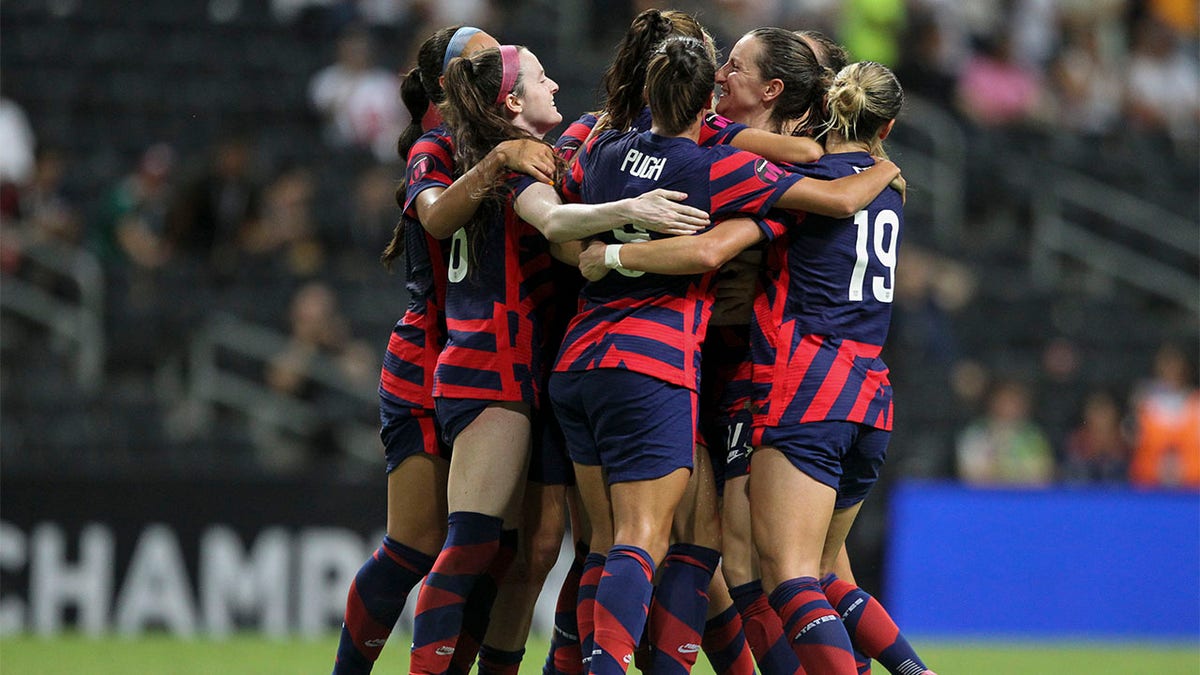 US team celebrates