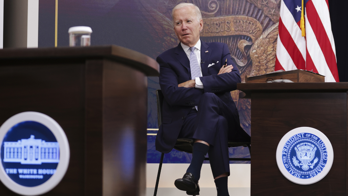 President Biden sitting