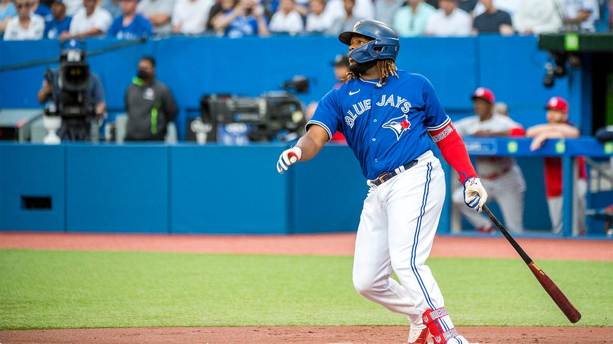 Vladimir Guerrero follows through on swing