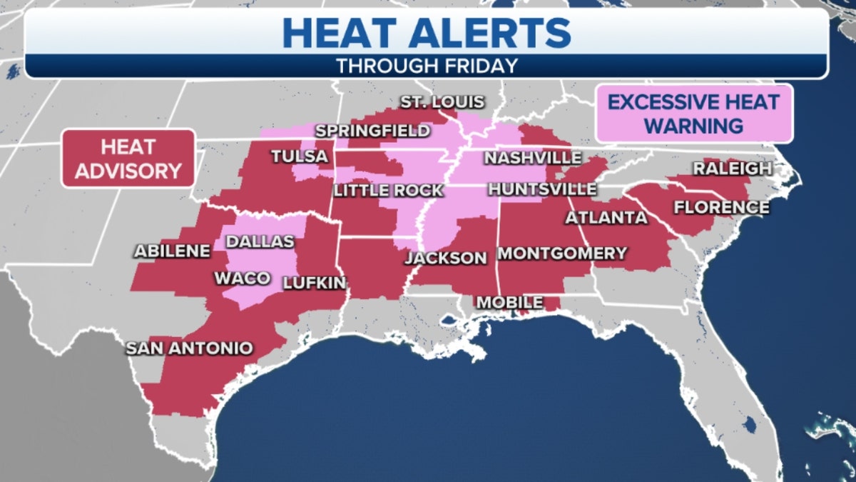 South heat alerts