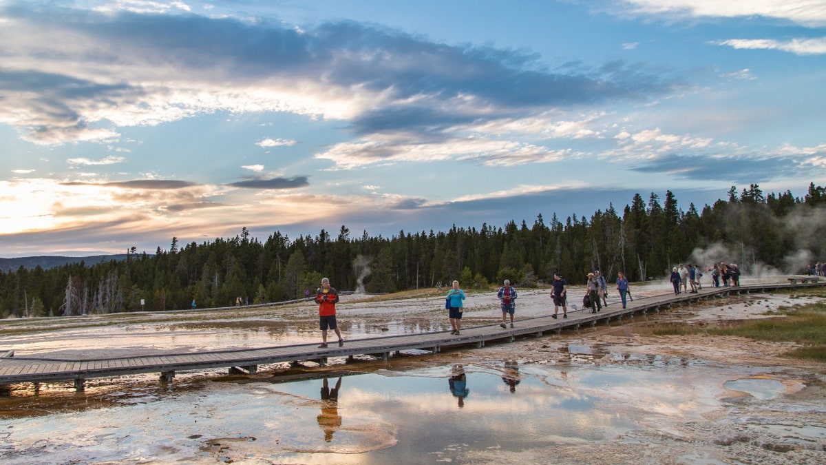 Yellowstone National Park hikers