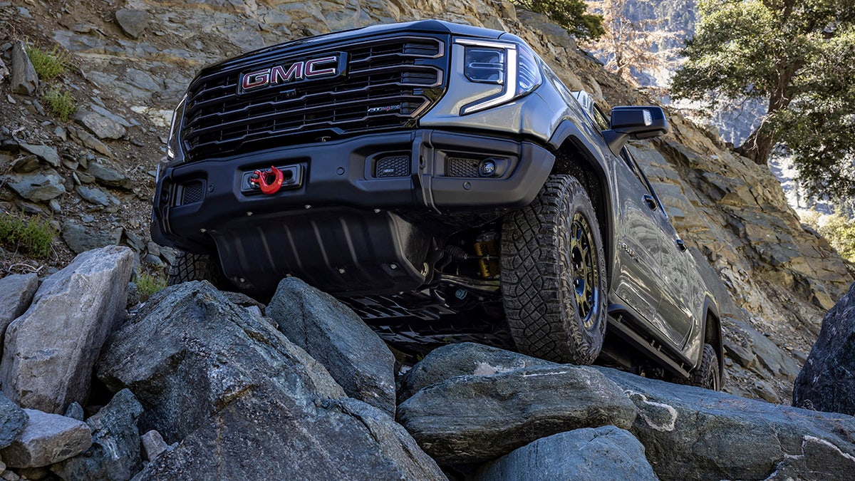 GMC Sierra AT4X AEV on the rocks