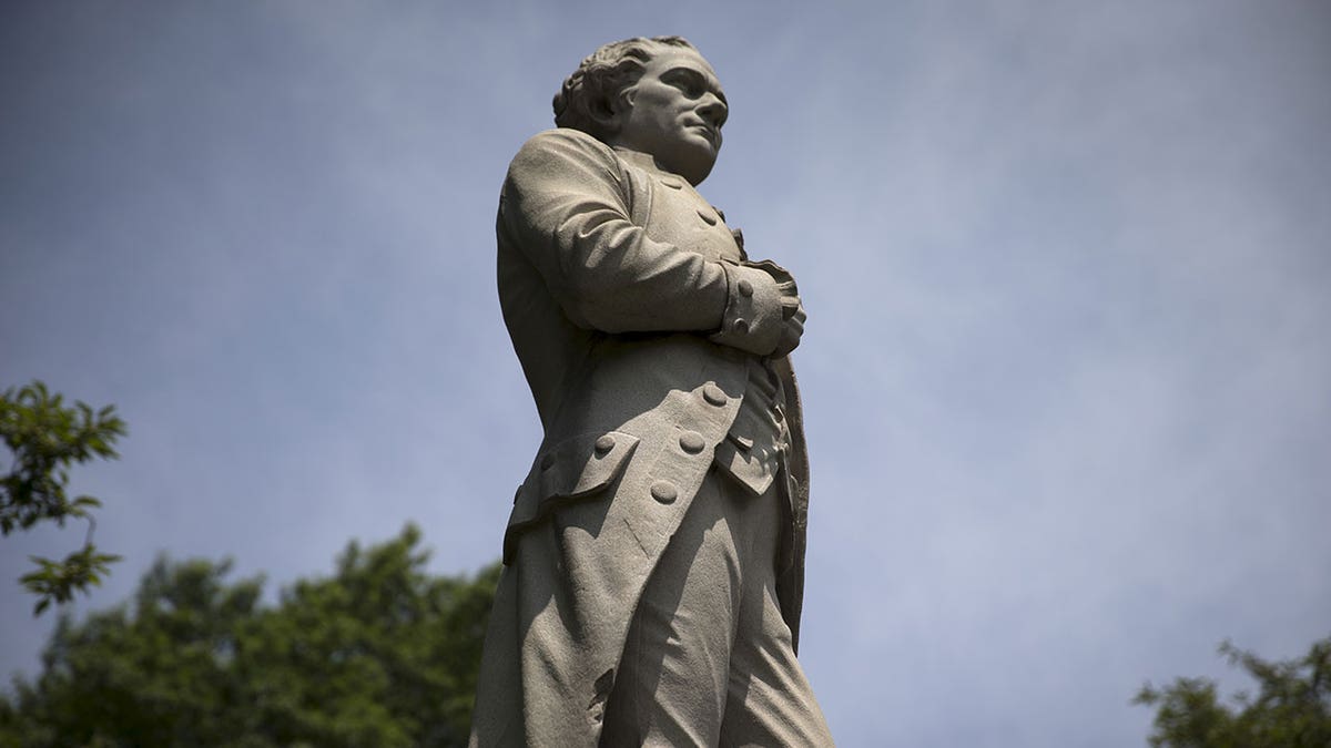 Alexander Hamilton statue in Central Park