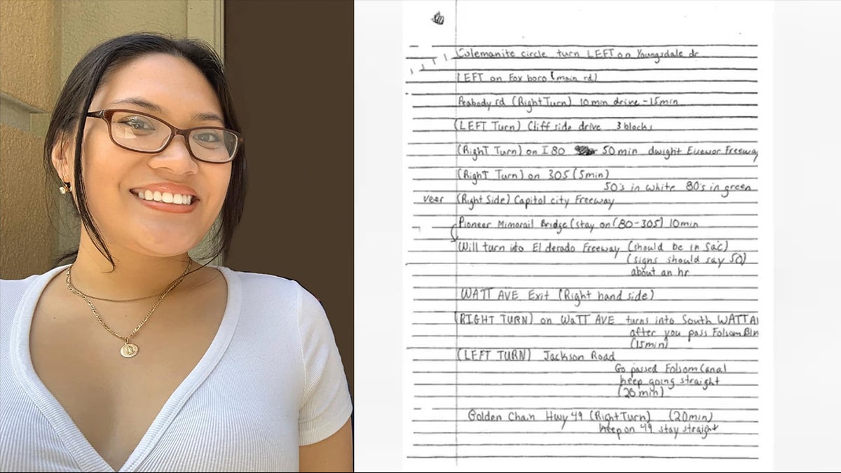 Missing California woman Alexis Gabe's accused killer handwrote directions  to area where he left body: Family | Fox News