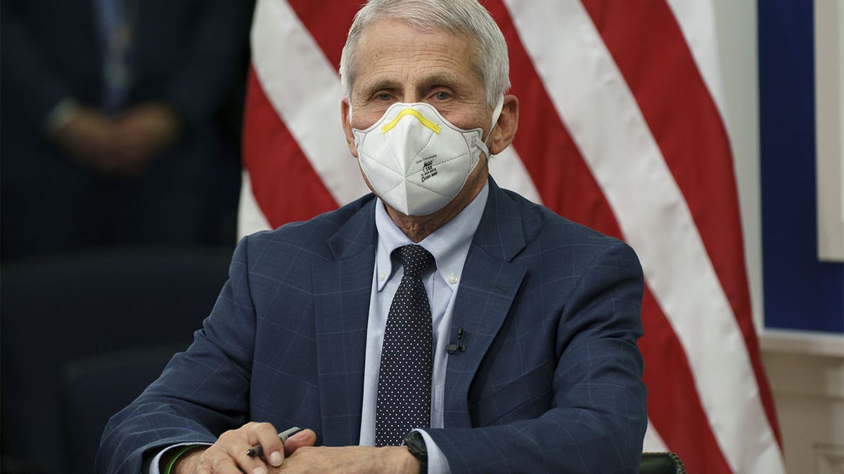 Anthony Fauci wearing a mask