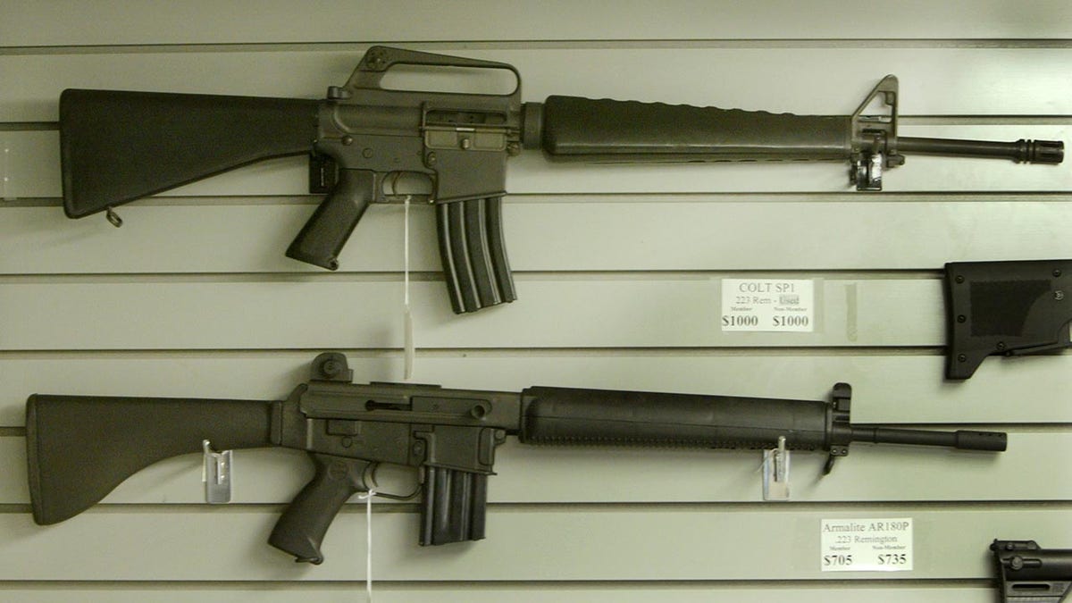 Assault-style weapons at a gun shop