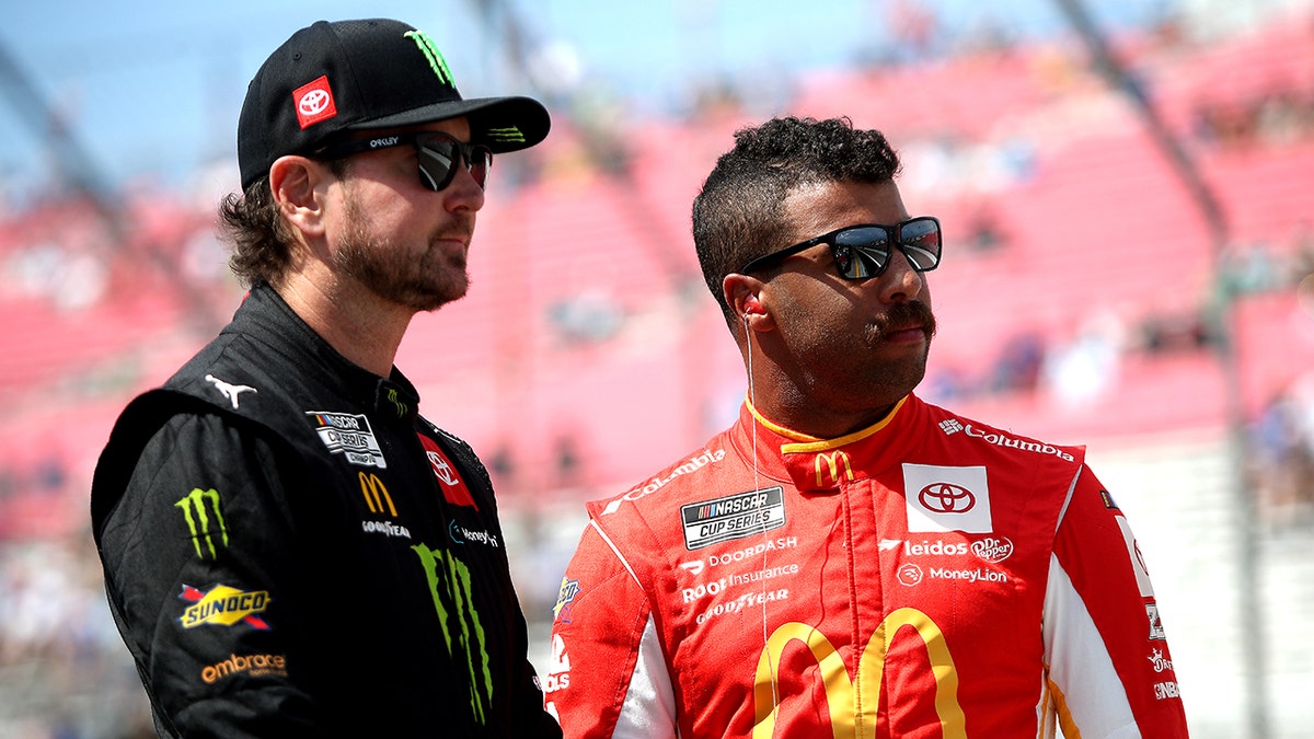 Kurt Busch and Bubba Wallace