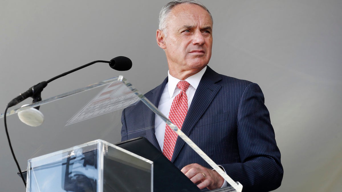 Rob Manfred at the Baseball Hall of Fame