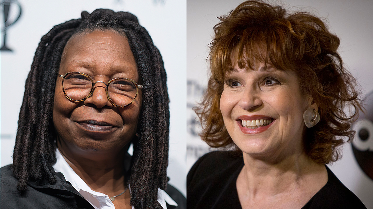 The View hosts Whoopi Goldberg and Joy Behar smile