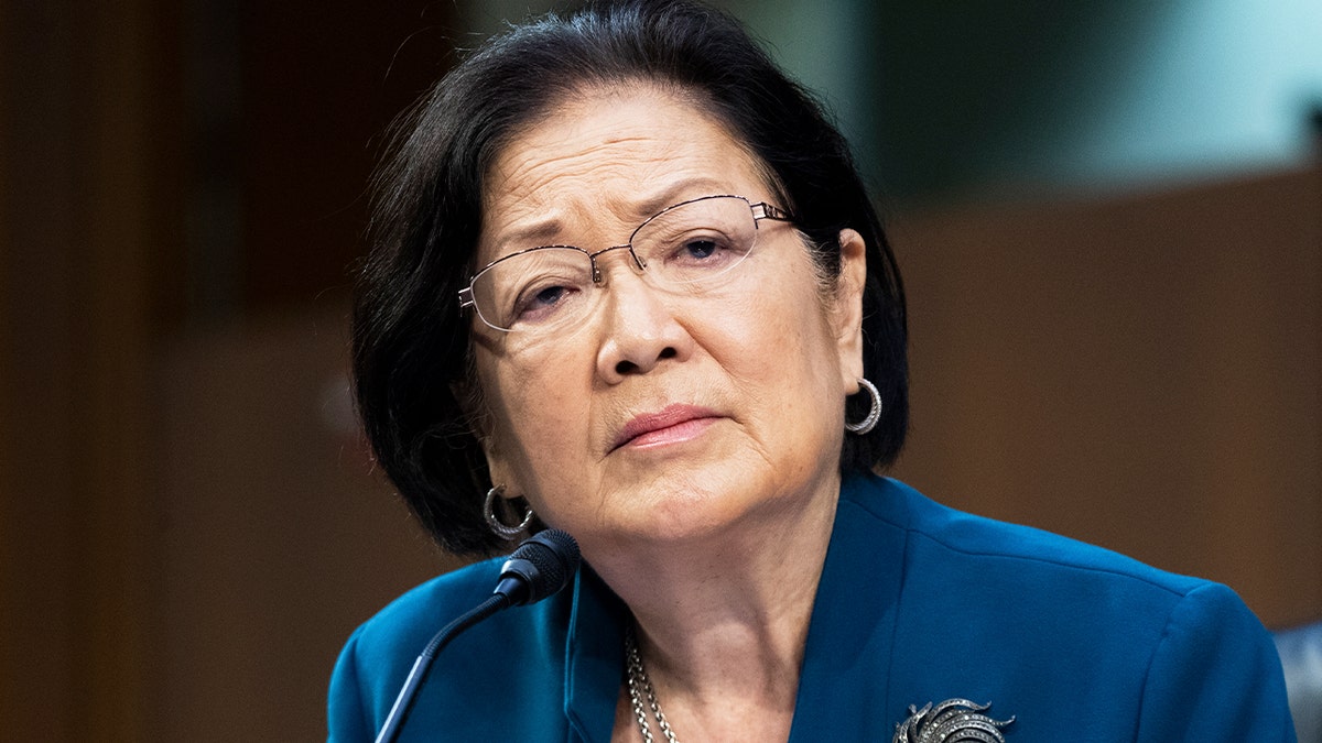 Hirono looking on during a hearing
