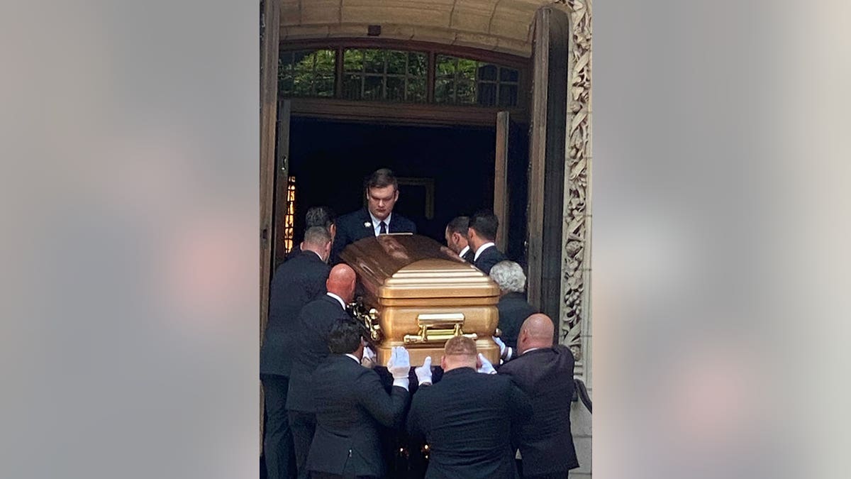 Ivana Trump casket outside of church