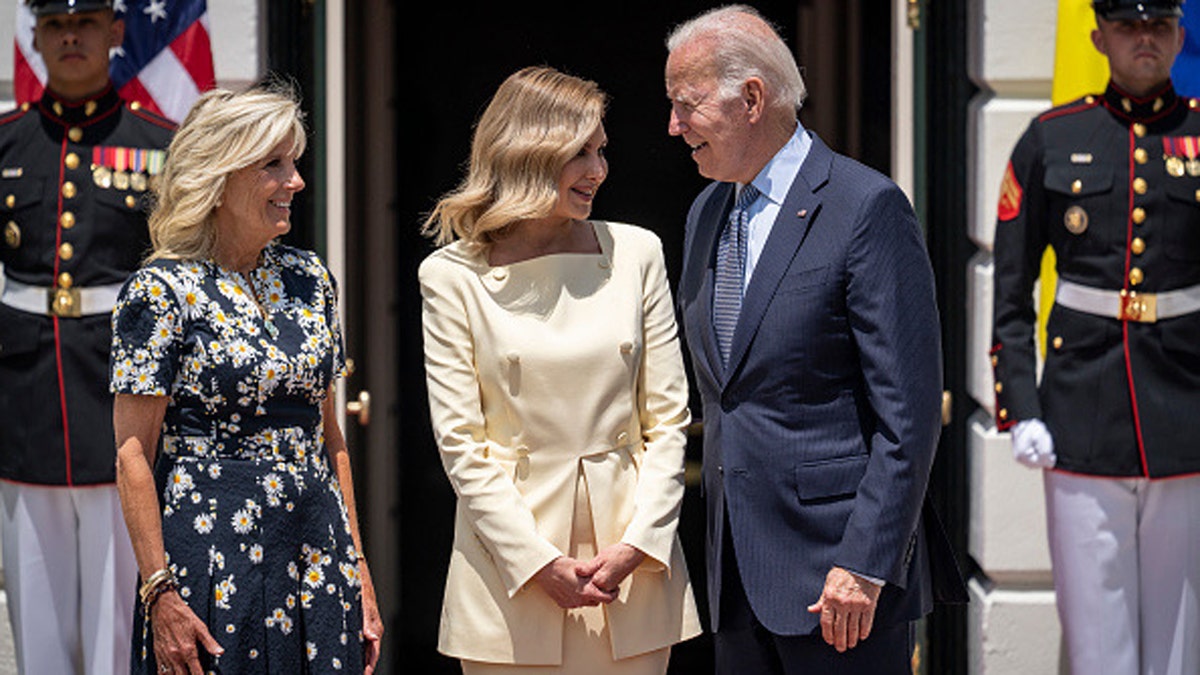 Jill and Joe Biden meet Olena Zelenkski