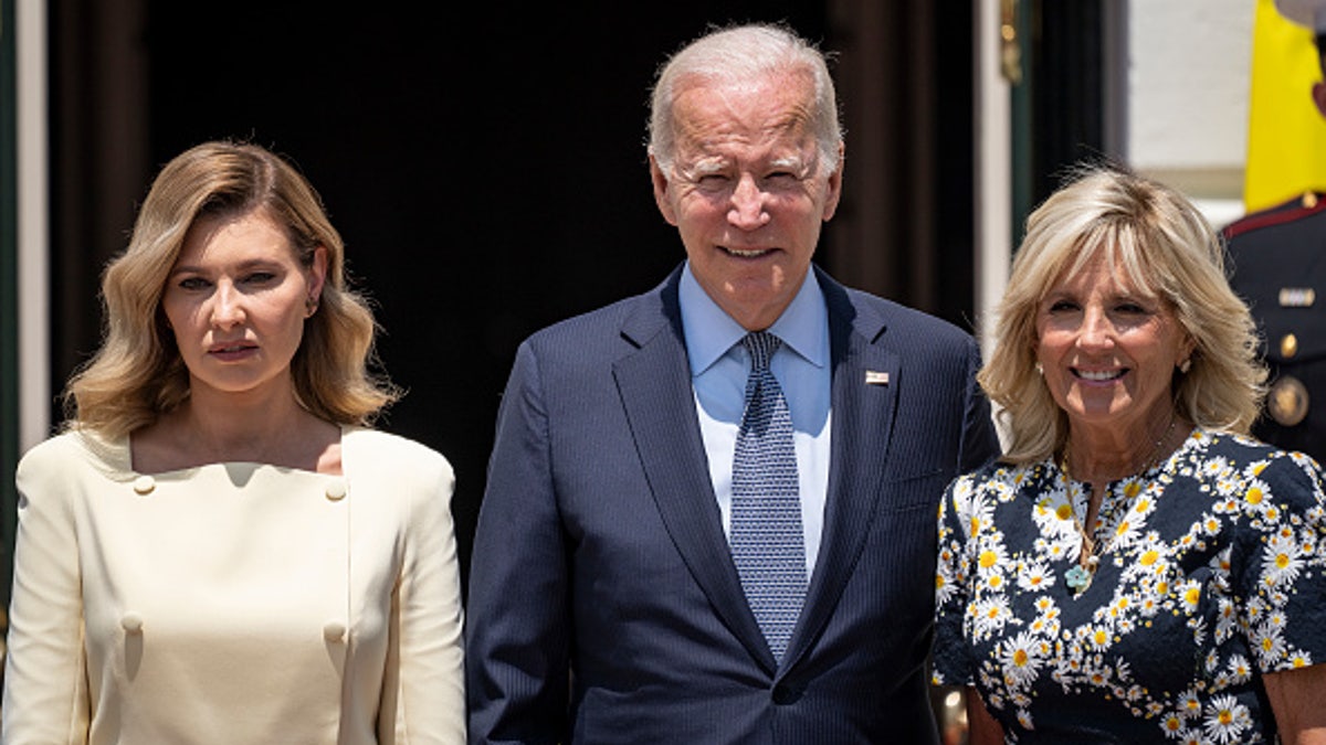 Jill and Joe Biden with Olena Zelenka