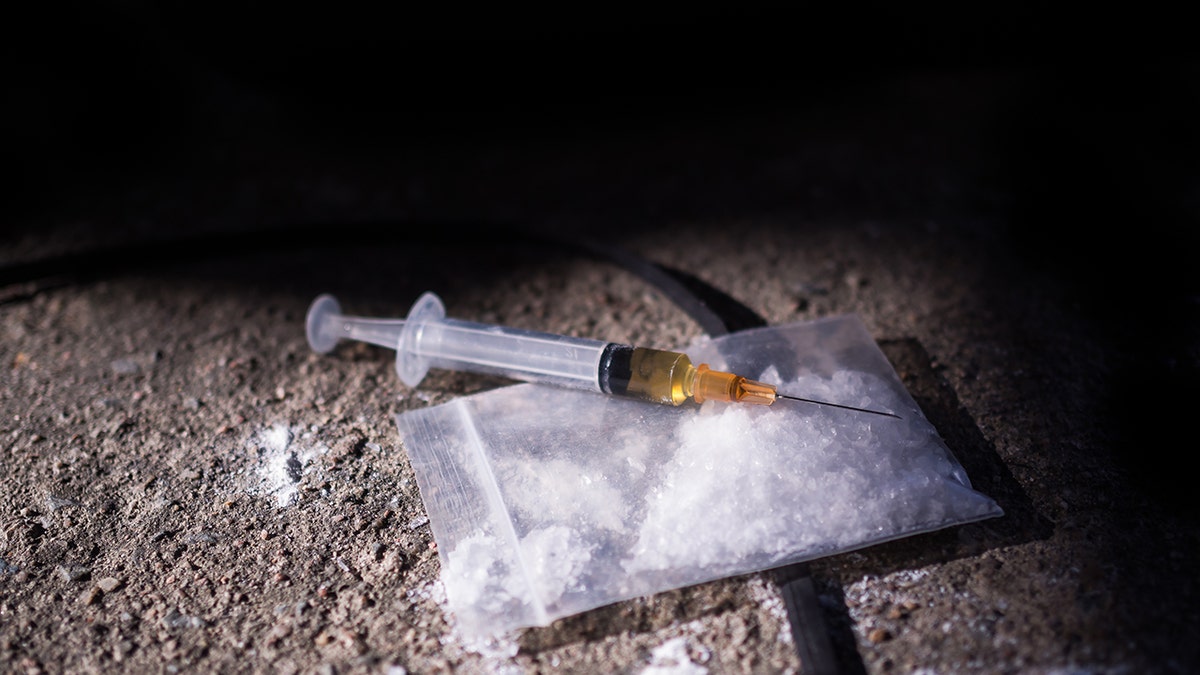 meth and syringe