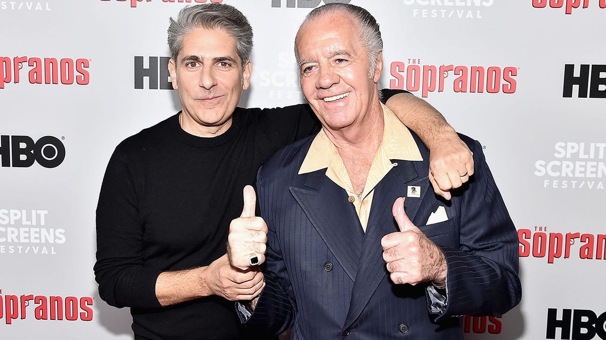 Michael Imperioli and Tony Sirico attend the "The Sopranos" 20th Anniversary Panel Discussion at SVA Theater on January 09, 2019 in New York City. (Photo by Theo Wargo/Getty Images)