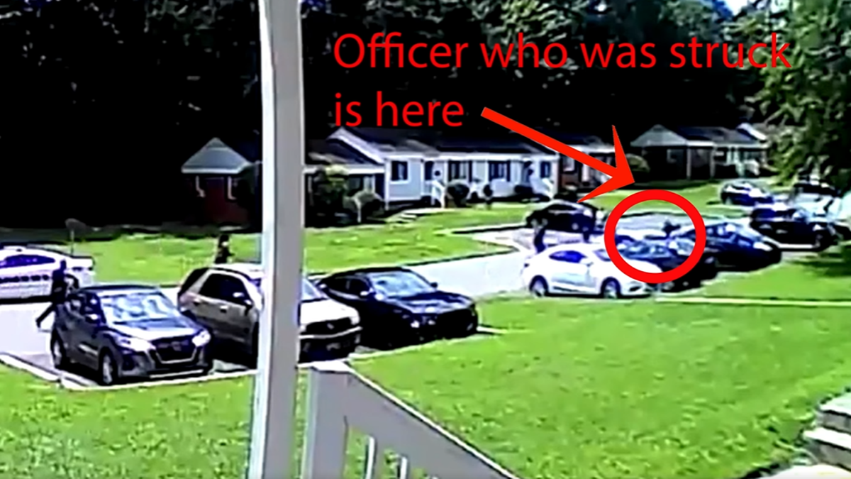 Police department highlights a figure in a surveillance video
