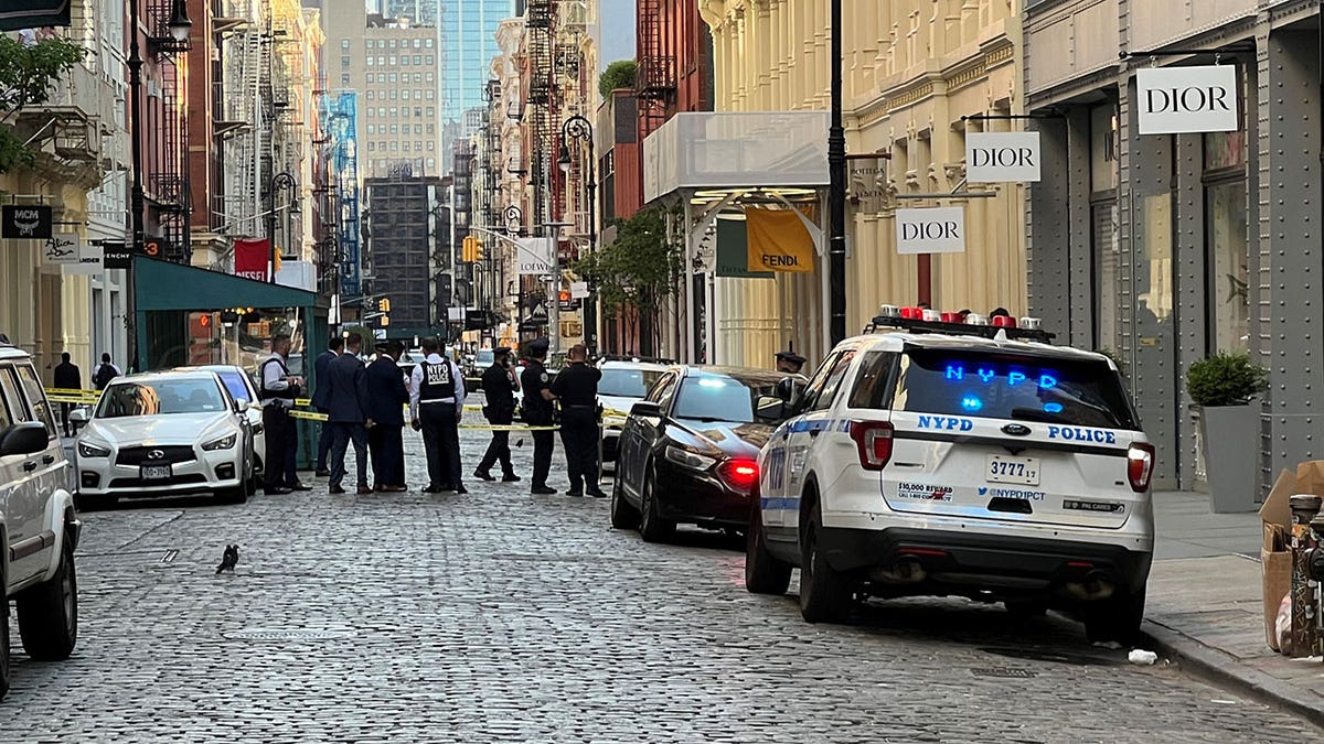 Police on Greene Street after shooting