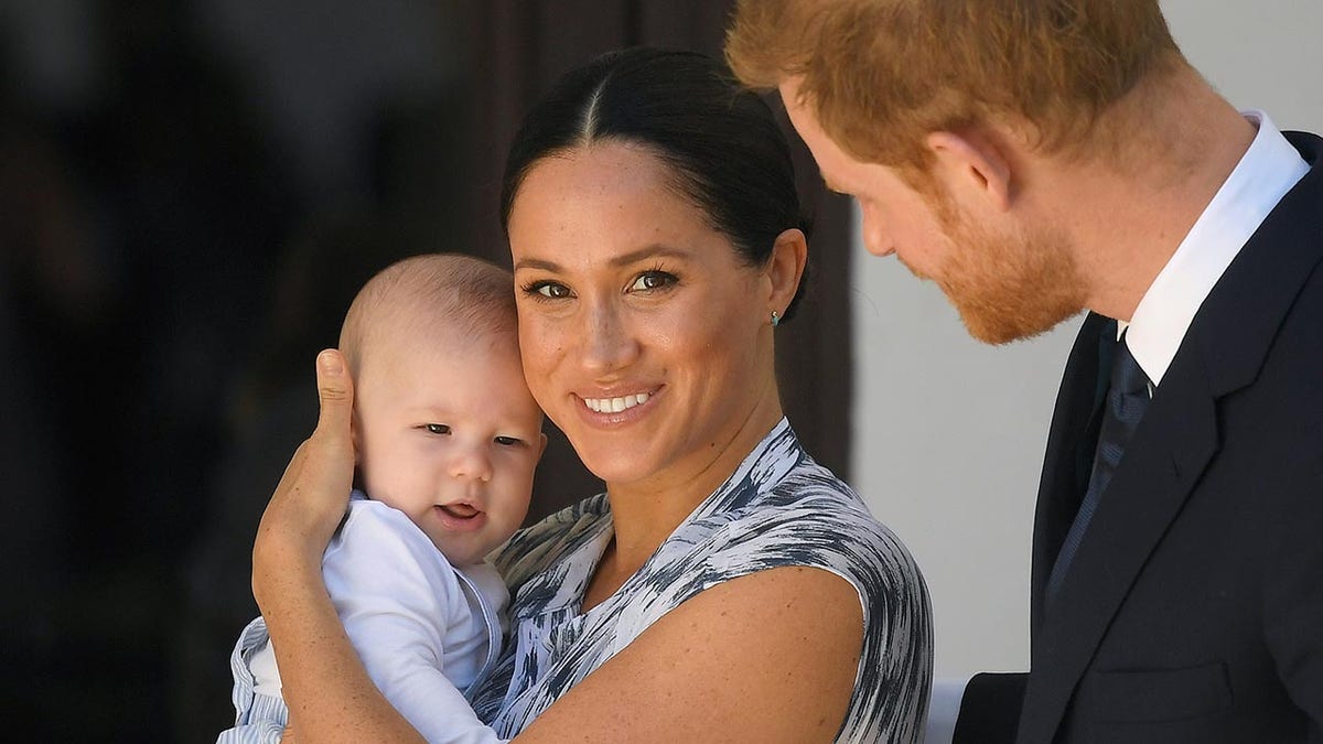 Prince Harry with Meghan and baby Archie