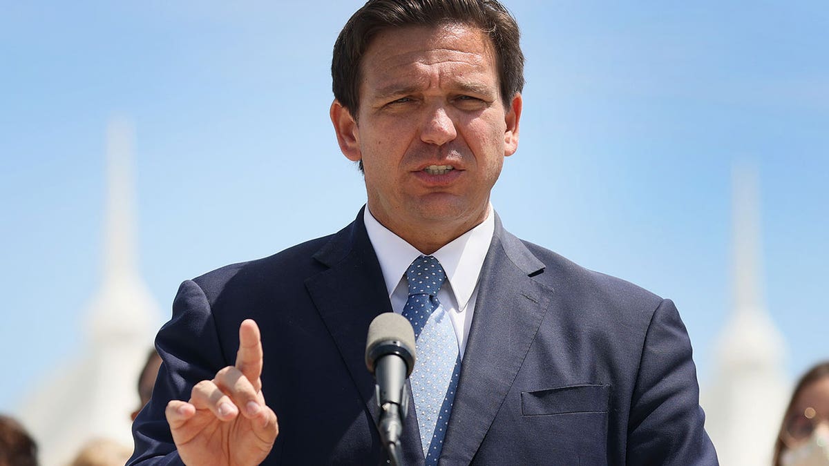 Ron DeSantis speaks in Miami