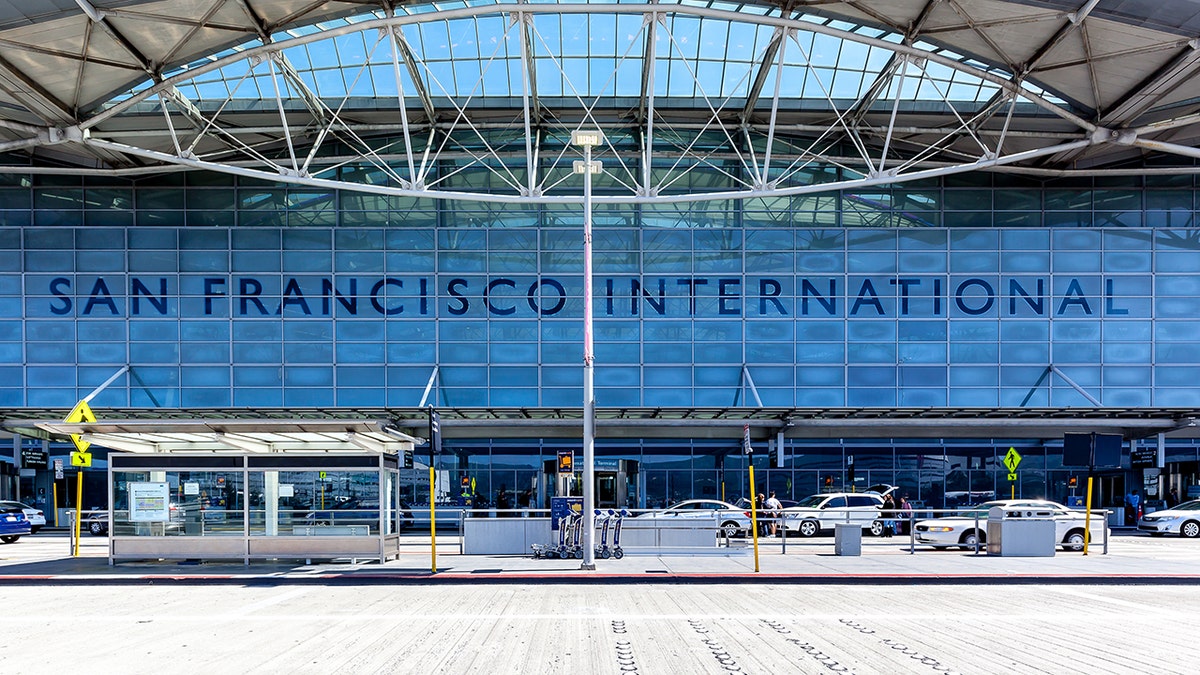 Exterior view of San Francisco International Airport. SFO is one of the busiest airports in US.