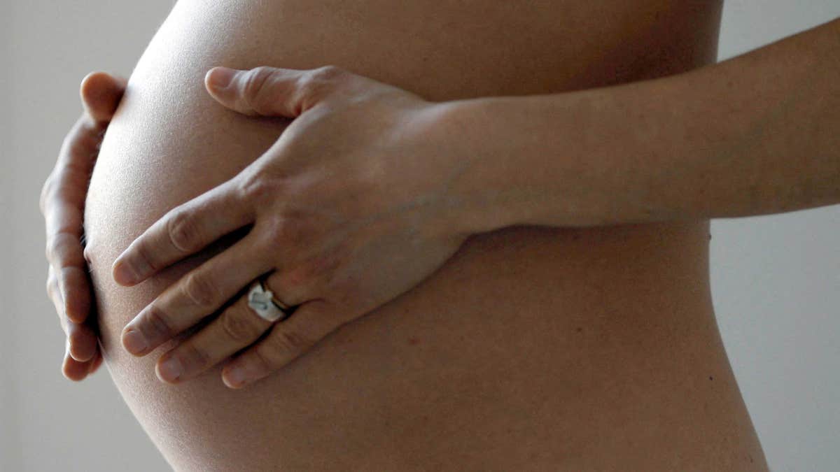 pregnant woman in the last trimester