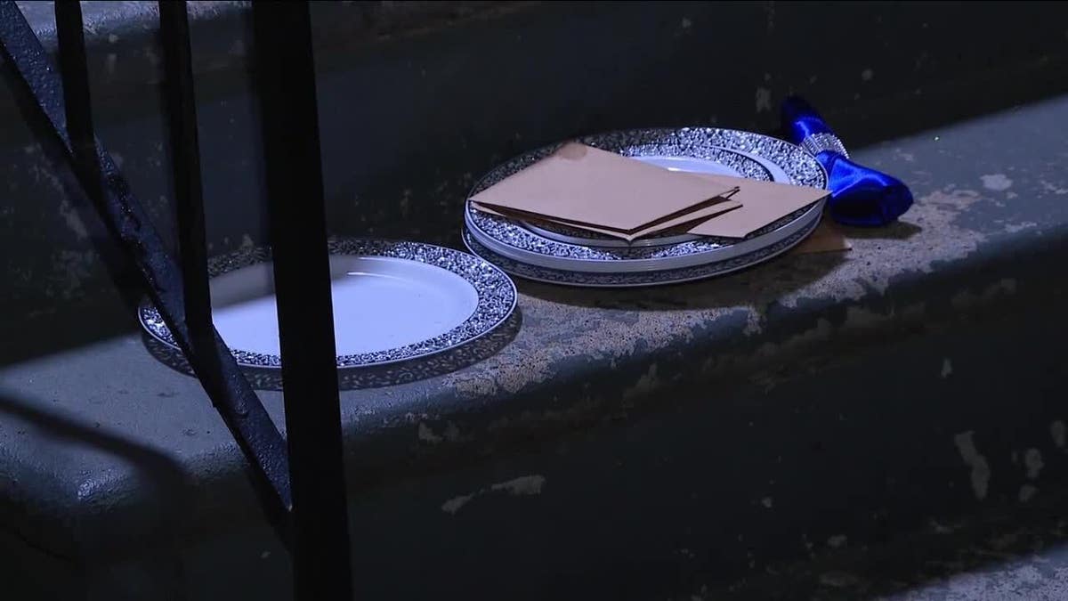 Abandoned plates and napkins