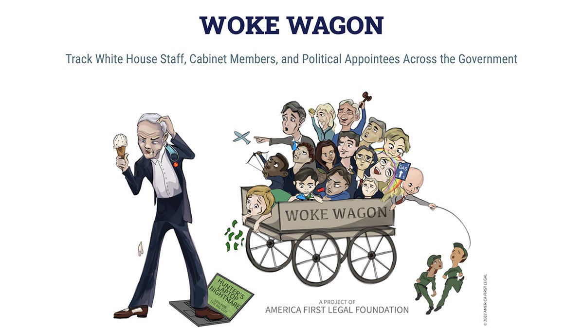 America First Legal Woke Wagon