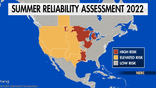North American Energy Reliability Corporation highlighted the risk of blackouts across the western U.S. during summer. Map courtesy of NERC.
