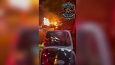 Florida firefighters battle massive house fire, say arson is likely the cause