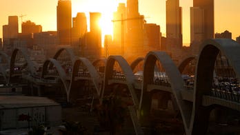 Los Angeles man gets haircut in middle of Sixth Street bridge