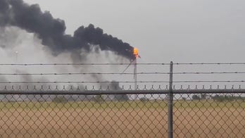 Texas wind turbine turbine catches fire after lightning strike