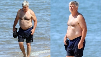 Alec Baldwin spotted shirtless on Hamptons beach after 10-year anniversary with pregnant wife Hilaria