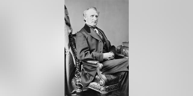 Rep. John A. Bingham, R-Ohio, is shown between 1860 and 1875. A politician and lawyer, he was assistant Judge Advocate General in the trial of the Abraham Lincoln assassination, plus House manager (prosecutor) in the impeachment trial of President Andrew Johnson. (Artist is unknown.)