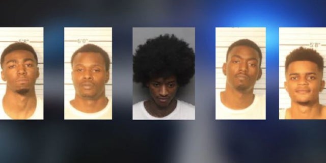 Five Tennessee men were arrested and charged with an array of crimes related to several burglaries, stolen guns, authorities said.