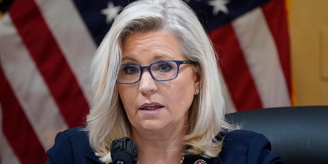Vice Chair Liz Cheney, R-Wyo., speaks at the House select committee investigating the Jan. 6 attack on the U.S. Capitol holds a hearing at the Capitol in Washington, June 28, 2022. 
