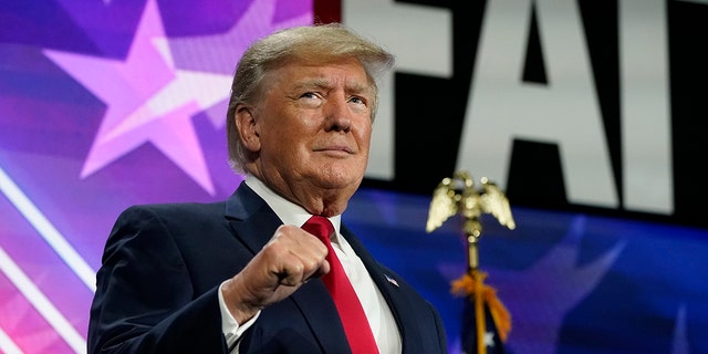 Former President Donald Trump speaks at the Road to Majority conference Friday, June 17, 2022, in Nashville, Tenn. 