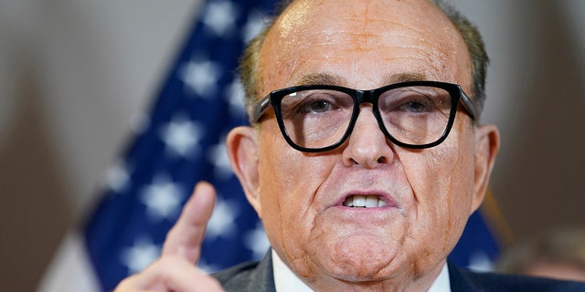 Former Mayor of New York Rudy Giuliani, a lawyer for President Donald Trump, speaks during a news conference at the Republican National Committee headquarters Thursday, Nov. 19, 2020, in Washington. 