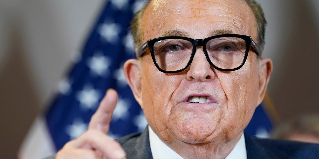 Former Mayor of New York Rudy Giuliani, a lawyer for President Donald Trump, speaks during a news conference at the Republican National Committee headquarters Thursday, Nov. 19, 2020, in Washington. 