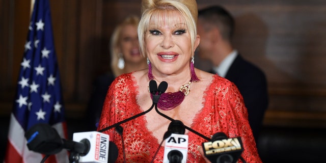 Ivana Trump during a press conference at the Oak Room at the Plaza Hotel on June 13, 2018, in New York.