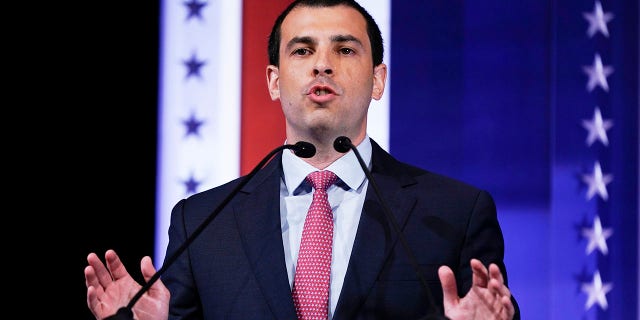 Alex Lasry participates in a televised Wisconsin Democratic U.S. Senate debate, Sunday, July 17, 2022, in Milwaukee.