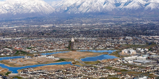 According to a new study released Monday, by the U.S. Census Bureau, by age 26 more than two-thirds of millennials lived in the same general area where they grew up, 80% had moved less than 100 miles away and 90% resided less than 500 miles away. Pictured: A suburban area in Salt Lake City.