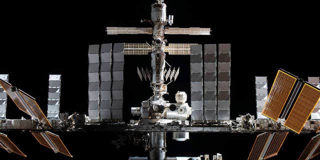 FILE - In this Nov. 8, 2021 file photo provided by NASA, the International Space Station is pictured from the SpaceX Crew Dragon Endeavour. Russia's space chief said Tuesday, July 26, 2022, that they will opt out of the International Space Station after 2024 and focus on building its own orbiting outpost.
