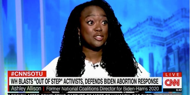 Ashley Allison, former 2020 Coalitions Director for the Biden-Harris campaign, slammed a White House statement calling activists "out of step."