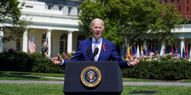 U.S. President Joe Biden speaks during an event to celebrate passage of the "Safer Communities Act," on the South Lawn at the White House in Washington, U.S., July 11, 2022.