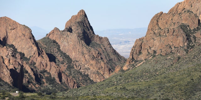 An RV camp sits within the Chisos Basin of the Big Bend National Park on Oct. 16, 2016, in West Texas. 