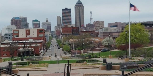 After his visit to the Hawkeye State, Barnes said Iowa is his new second-favorite state, surpassing Ohio. Des Moines is pictured here.