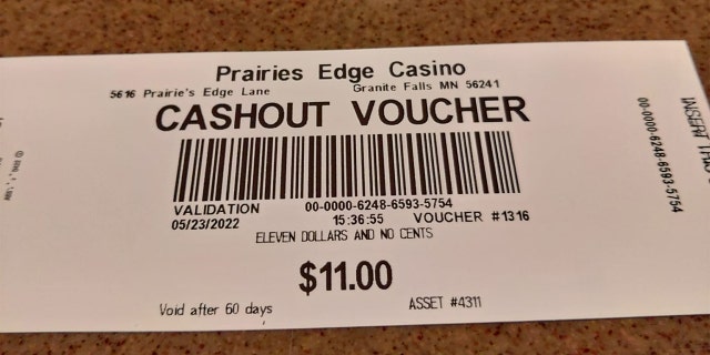 Barnes even played on a joker poker machine at the bar, where he won $6 in addition to the $5 credit he received in the casino. After his win, Barnes cashed out the $11.